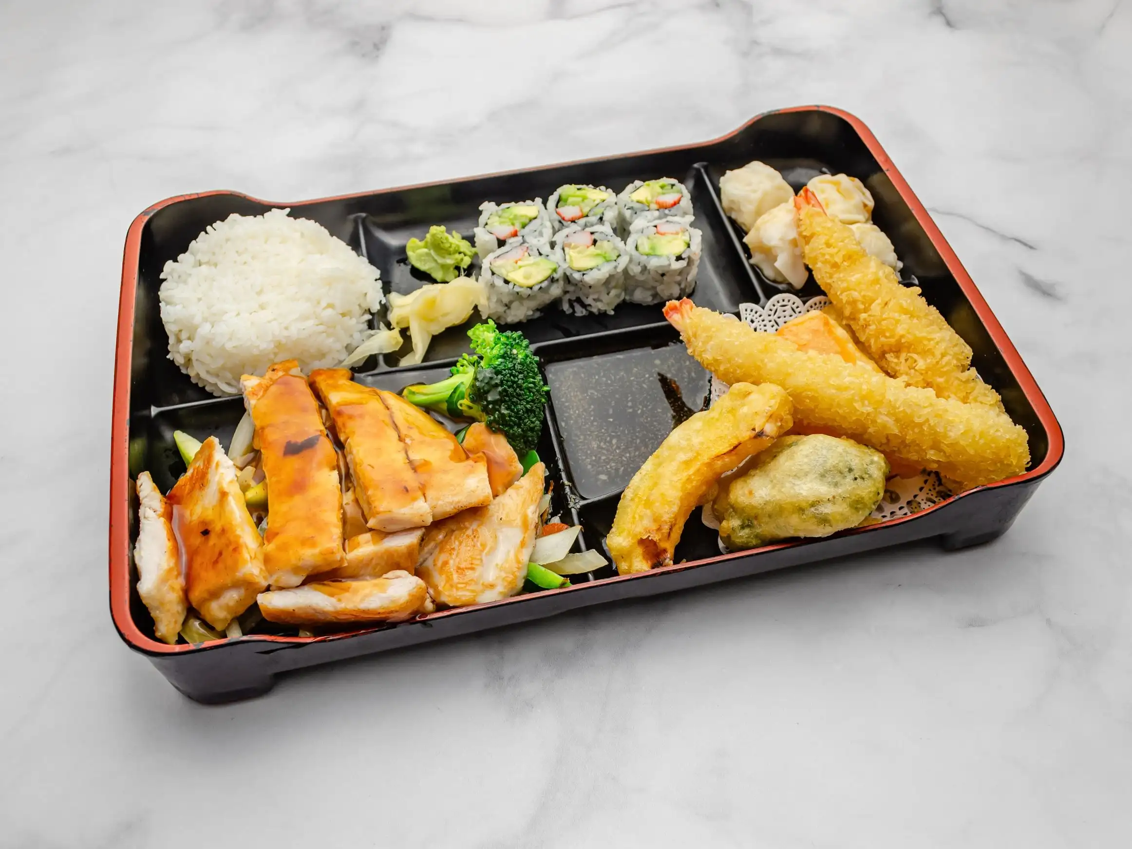 1. Teriyaki Chicken Bento Box.